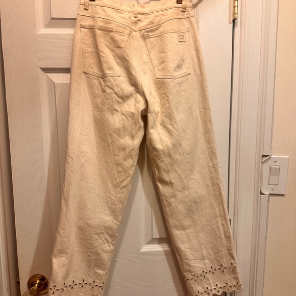 Loeffler Randall Demi Jean Pant Embroidered Eyelet Size 4 - Picture 4 of 5